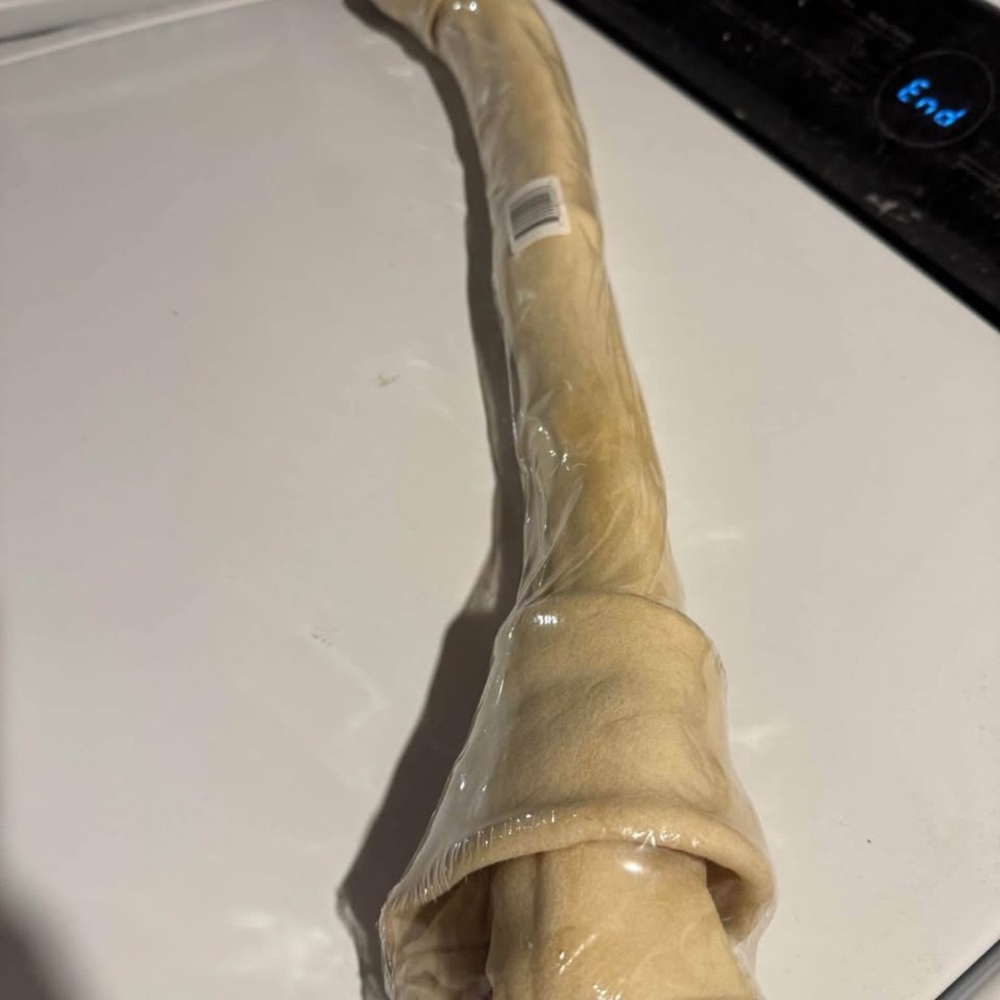 Neutral Beige Plush Dog Chew Toy a big one